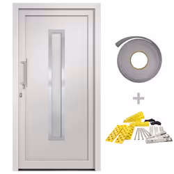 vidaXL Porta di Ingresso Bianca 98x208 cm - Vista aggiuntiva 2