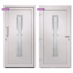 vidaXL Porta di Ingresso Bianca 108x208 cm - Vista aggiuntiva 3