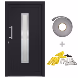 vidaXL Porta di Ingresso Antracite 108x208 cm - Vista aggiuntiva 2