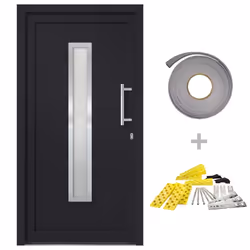 vidaXL Porta di Ingresso Antracite 108x200 cm - Vista aggiuntiva 2