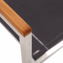 VidaXL 46497 sedia da esterno Terrazzo Legno di acacia, Acciaio inox, Tessile - Vista aggiuntiva 7