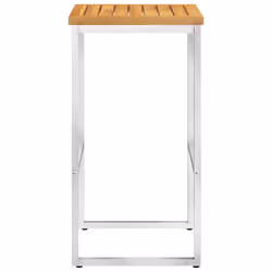 VidaXL 46507 sedia da esterno Terrazzo Legno di acacia, Acciaio inox - Vista aggiuntiva 4
