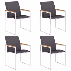 VidaXL 46516, Terrazzo, Acciaio inox, Teak, Tessile, 600 mm, 590 mm, 850 mm, 45 cm