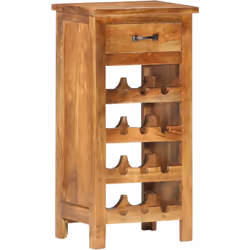 Questo esclusivo mobile portavini è realizzato in legno massello di acacia ed emana un fascino rustico che lo rende un'aggiun ...