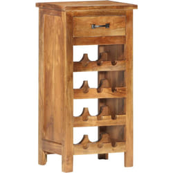Mobiletto Portavini 40x30x80 cm in Legno Massello di Acacia Vidaxl 82468