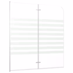 vidaXL Cabina da Bagno 120x140 cm in Vetro Temperato a Righe - Vista aggiuntiva 3