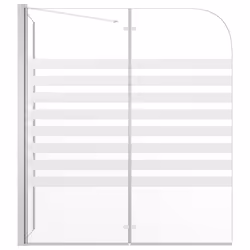 vidaXL Cabina da Bagno 120x68x130 cm in Vetro Temperato a Righe - Vista aggiuntiva 3