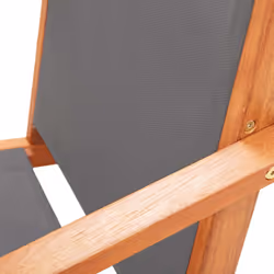 VidaXL 48696 sedia da esterno Terrazzo Eucalipto Grigio - Vista aggiuntiva 6