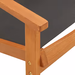 VidaXL 48699 sedia da esterno Terrazzo Seduta imbottita Eucalipto Nero - Vista aggiuntiva 5