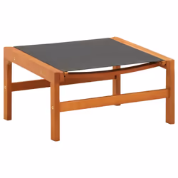 VidaXL 48700 sedia da esterno Terrazzo Eucalipto Nero - Vista aggiuntiva 6