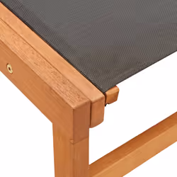 VidaXL 48700 sedia da esterno Terrazzo Eucalipto Nero - Vista aggiuntiva 8