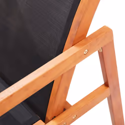 VidaXL 48702 sedia da esterno Terrazzo Eucalipto Nero - Vista aggiuntiva 6