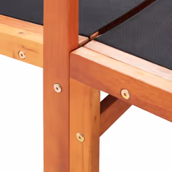 VidaXL 48702 sedia da esterno Terrazzo Eucalipto Nero - Vista aggiuntiva 7