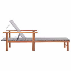 VidaXL 48704 sedia da esterno Salone Seduta imbottita Legno di acacia, Polietilene, Malacca Grigio - Vista aggiuntiva 5