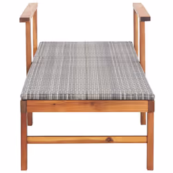 VidaXL 48704 sedia da esterno Salone Seduta imbottita Legno di acacia, Polietilene, Malacca Grigio - Vista aggiuntiva 6