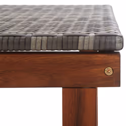 VidaXL 48704 sedia da esterno Salone Seduta imbottita Legno di acacia, Polietilene, Malacca Grigio - Vista aggiuntiva 7