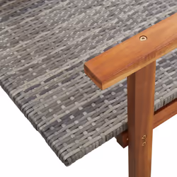 VidaXL 48704 sedia da esterno Salone Seduta imbottita Legno di acacia, Polietilene, Malacca Grigio - Vista aggiuntiva 8