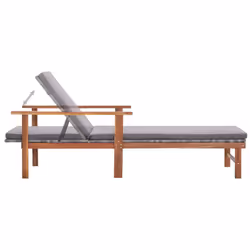 VidaXL 48705 sedia da esterno Salone Seduta imbottita Legno di acacia, Poliestere, Rattan sintetico Grigio - Vista aggiuntiva 6
