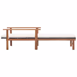 VidaXL 48707 sedia da esterno Salone Seduta imbottita Legno di acacia, Poliestere, Rattan sintetico Nero - Vista aggiuntiva 3