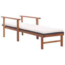 VidaXL 48707 sedia da esterno Salone Seduta imbottita Legno di acacia, Poliestere, Rattan sintetico Nero - Vista aggiuntiva 5