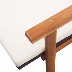 VidaXL 48707 sedia da esterno Salone Seduta imbottita Legno di acacia, Poliestere, Rattan sintetico Nero - Vista aggiuntiva 8