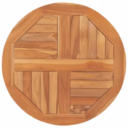 vidaXL Piano Tavolo in Legno Massello di Teak Rotondo 2,5 cm 60 cm - Vista aggiuntiva 2