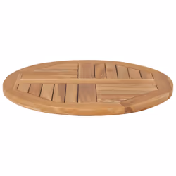 vidaXL Piano Tavolo in Legno Massello di Teak Rotondo 2,5 cm 60 cm - Vista aggiuntiva 3
