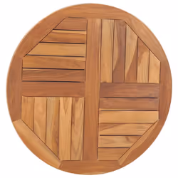 vidaXL Piano Tavolo in Legno Massello di Teak Rotondo 2,5 cm 70 cm - Vista aggiuntiva 3