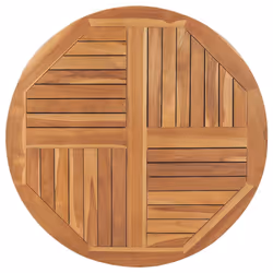Piano Tavolo in Legno Massello di Teak Rotondo 2,5 cm 90 cmcod mxl 106982 - Vista aggiuntiva 2