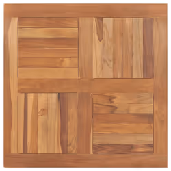 vidaXL Piano del Tavolo Legno Massello di Teak Quadrato 80x80x2,5 cm - Vista aggiuntiva 2