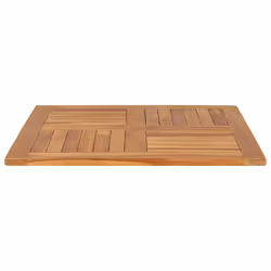 vidaXL Piano del Tavolo Legno Massello di Teak Quadrato 80x80x2,5 cm - Vista aggiuntiva 3