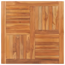 vidaXL Piano del Tavolo Legno Massello di Teak Quadrato 90x90x2,5 cm - Vista aggiuntiva 2