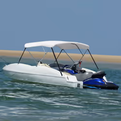 Bimini di Prua con Tendalino a 3 Archi Bianco 183x160x137 cmcod mxl 73273 - Vista aggiuntiva 2