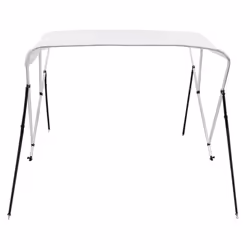 Bimini di Prua con Tendalino a 3 Archi Bianco 183x160x137 cmcod mxl 73273 - Vista aggiuntiva 3