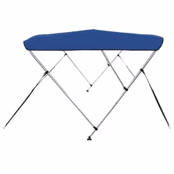 Bimini di Prua con Tendalino a 3 Archi Blu 183x160x137 cmcod mxl 127261 - Vista aggiuntiva 3