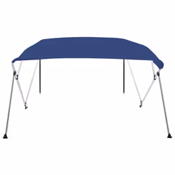 Bimini di Prua con Tendalino a 4 Archi Blu 243x180x137 cmcod mxl 130955 - Vista aggiuntiva 2