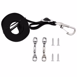 VidaXL Bimini Top Straps tracolla Poliestere, Acciaio inox Nero - Vista aggiuntiva 2