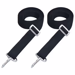 VidaXL Bimini Top Straps tracolla Poliestere, Acciaio inox Nero - Vista aggiuntiva 3