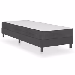 vidaXL Letto a Molle Grigio in Tessuto 100x200 cm - Vista aggiuntiva 2