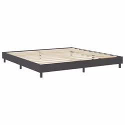 vidaXL Letto a Molle Grigio in Tessuto 200x200 cm - Vista aggiuntiva 3