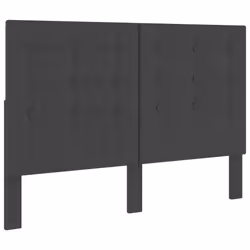 vidaXL Testiera Letto Trapuntata Grigio Scuro in Tessuto 140x200 cm - Vista aggiuntiva 2