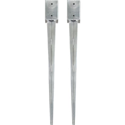 Picchetti di Terra 2 pz Argento 9x9x90 cm in Acciaio Zincato Vidaxl 98282