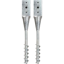 Picchetti di Terra 2 pz Argento 7x7x56 cm in Acciaio Zincato Vidaxl 34122