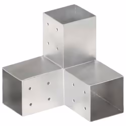 Connettori per Pali a Forma di Y 4 pz Metallo Zincato 81x81 mmcod mxl 95090 - Vista aggiuntiva 2