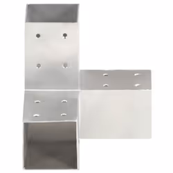 Connettori per Pali a Forma di Y 4 pz Metallo Zincato 81x81 mmcod mxl 95090 - Vista aggiuntiva 3