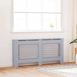 Copertura per Radiatore Antracite in mdf Doghe Orizzontali vari dimensioni dimensioni : 172x19x81 cm