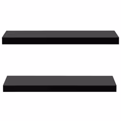 vidaXL Mensole a Muro Galleggianti 2 pz Nere 80x20x3,8 cm - Vista aggiuntiva 3