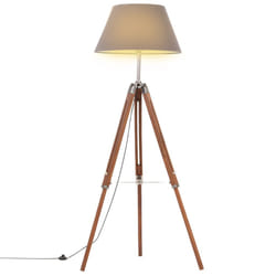 Lampada a Treppiede Marrone e Grigio in Legno di Teak 141 cmcod mxl 105621