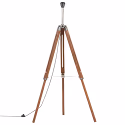Lampada a Treppiede Marrone e Grigio in Legno di Teak 141 cmcod mxl 105621 - Vista aggiuntiva 3