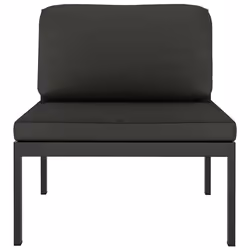 Divano Centrale Modulare 1 pz con Cuscini Alluminio Antracite cod mxl 118843 - Vista aggiuntiva 2